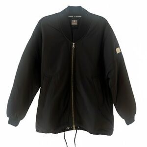 Free People Black Oversized Bomber Jacket XS NWOT